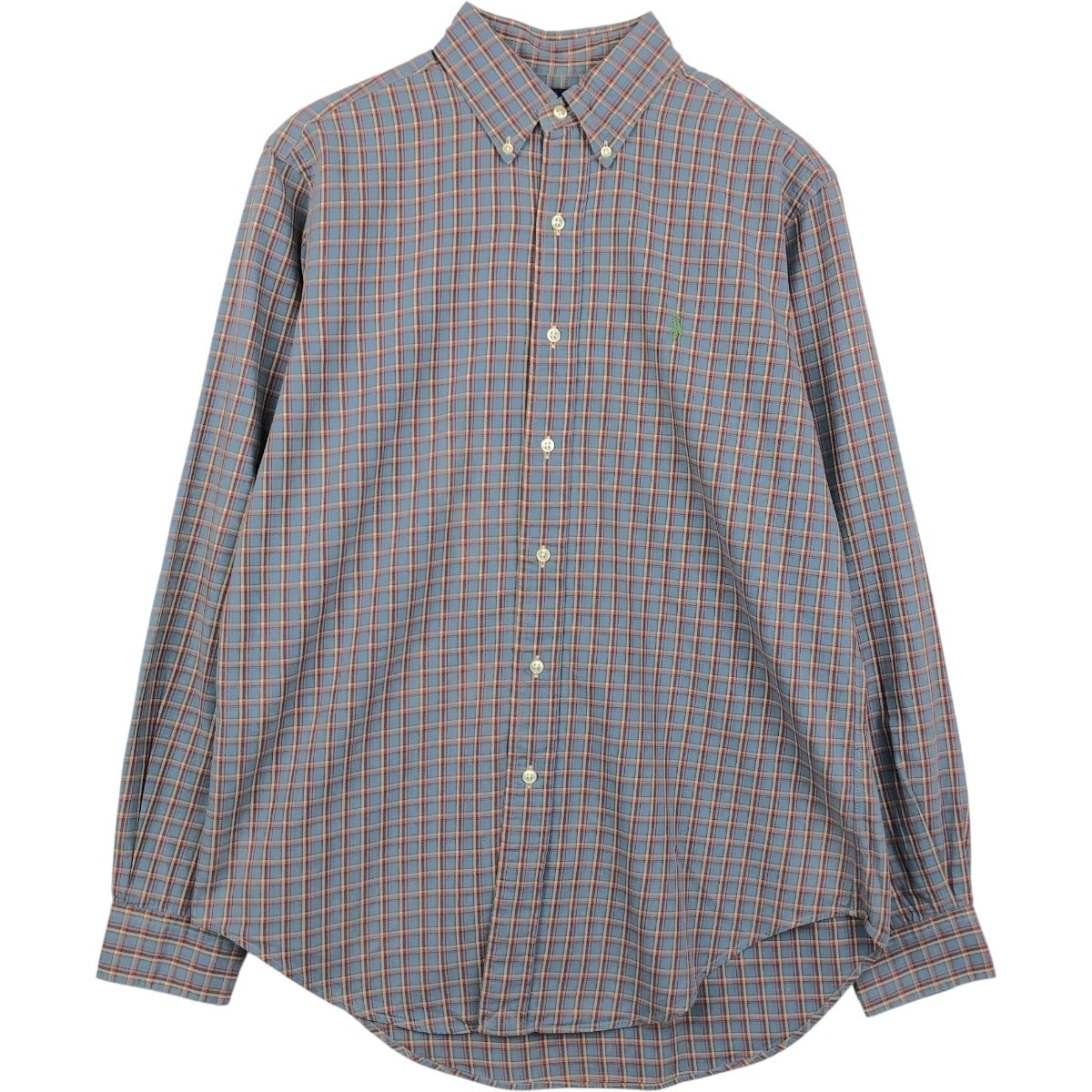 古着 ラルフローレン Ralph Lauren CLASSIC FIT クラシックフィット 長袖 ボタンダウンチェックシャツ メンズM相当/eaa659321