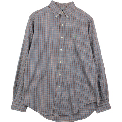 古着 ラルフローレン Ralph Lauren CLASSIC FIT クラシックフィット 長袖 ボタンダウンチェックシャツ メンズM相当/eaa659321