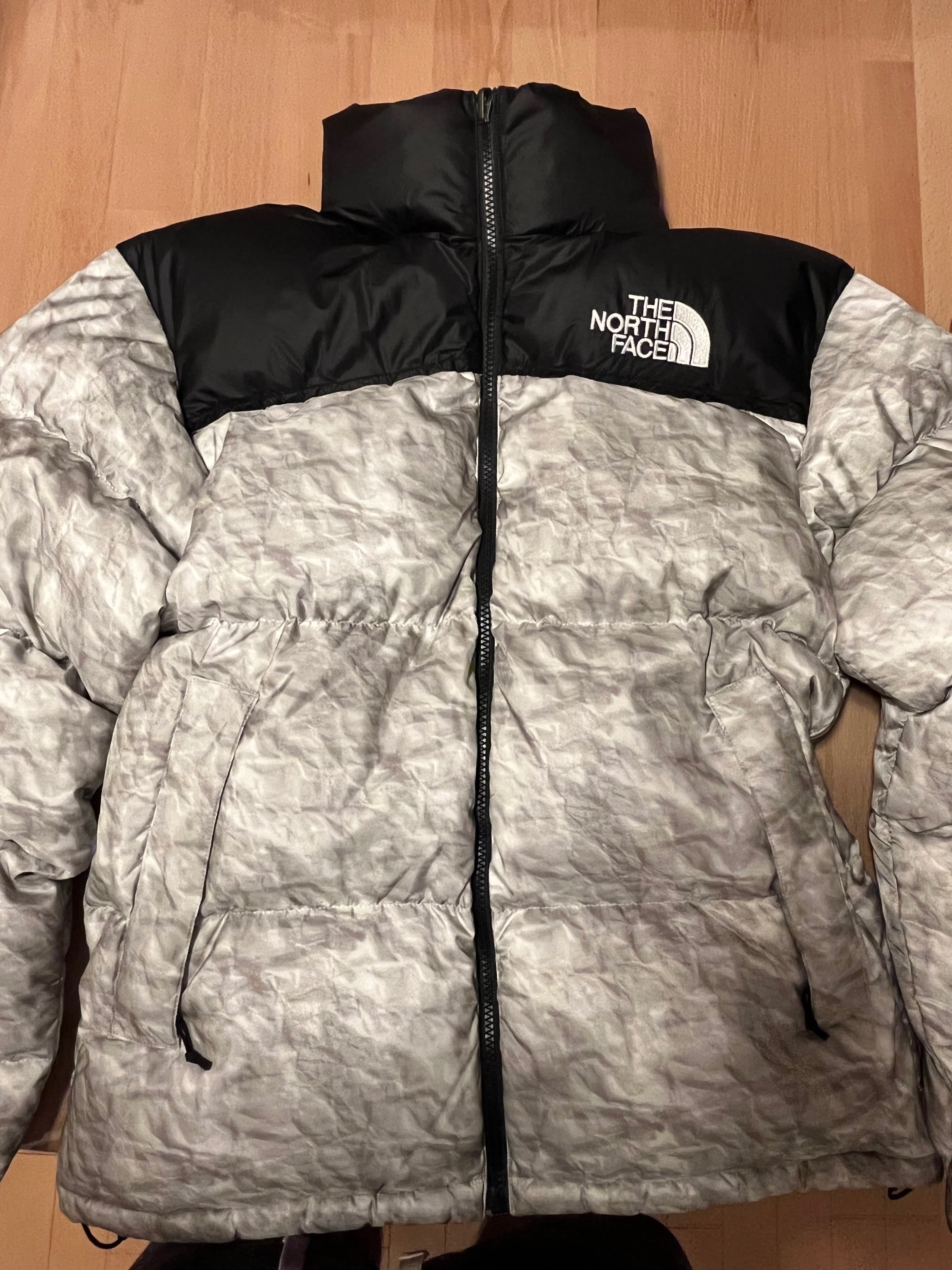 Supreme x The North Face Nuptse Jacket "White Paper Print"