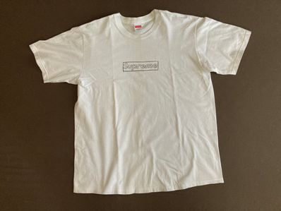 Supreme KAWS Chalk Logo Tee "White"