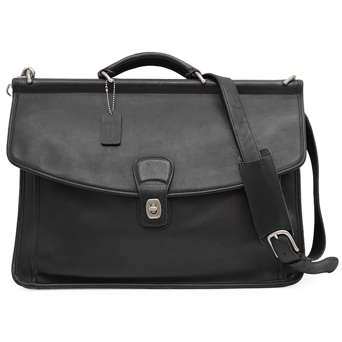 COACH オールドコーチ ヴィンテージ ブリーフケース メンズ レディース ユニセックス Beekman ビークマン メトロポリタン ターンロック 2WAY ビジネス カーフ カバン 革鞄 小物 ショルダーストラップ付属 ブラック 黒 5266