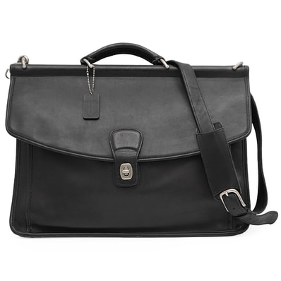 COACH オールドコーチ ヴィンテージ ブリーフケース メンズ レディース ユニセックス Beekman ビークマン メトロポリタン ターンロック 2WAY ビジネス カーフ カバン 革鞄 小物 ショルダーストラップ付属 ブラック 黒 5266