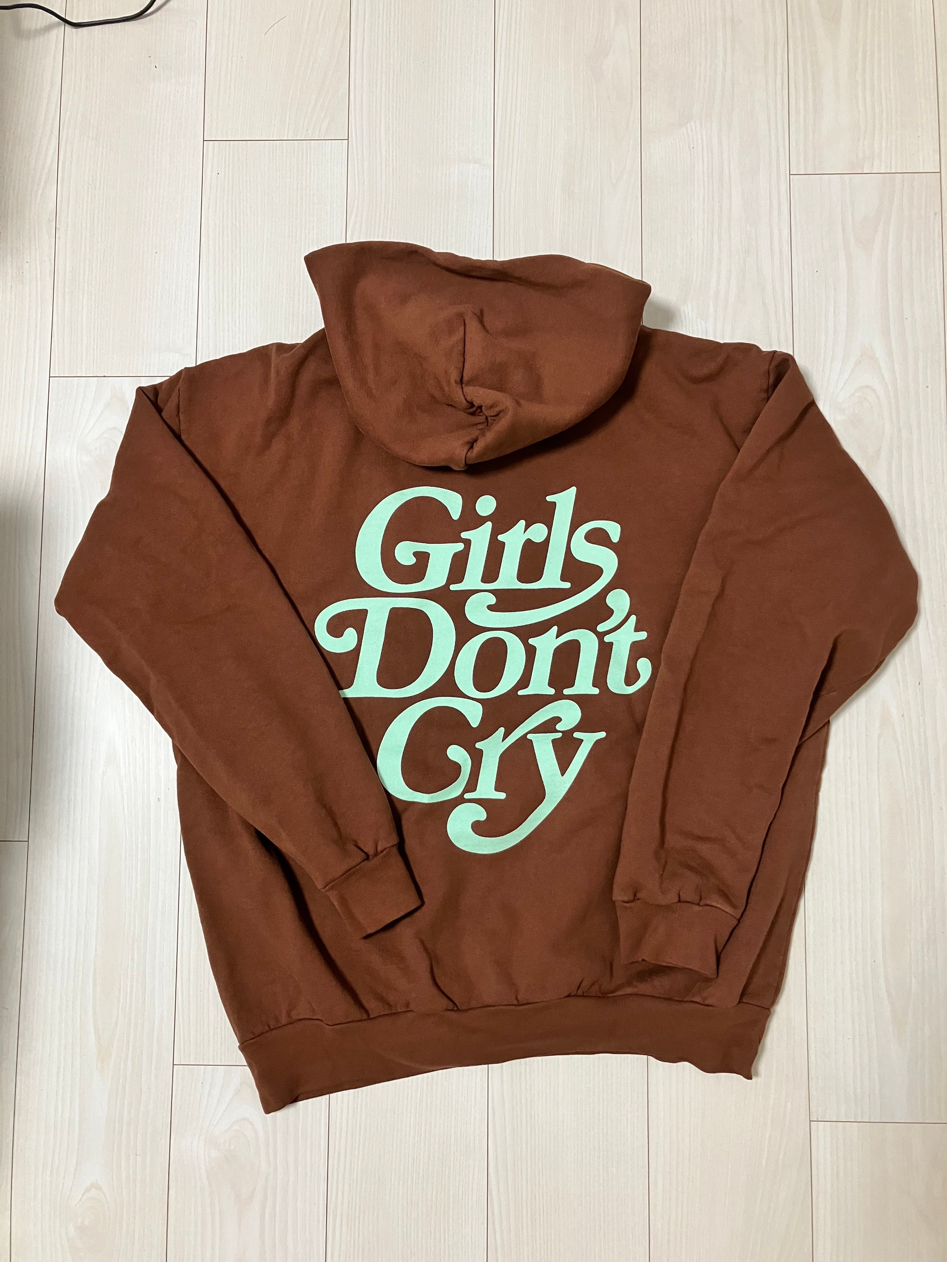 girls don't cryガールズドントクライパーカー ブラウン