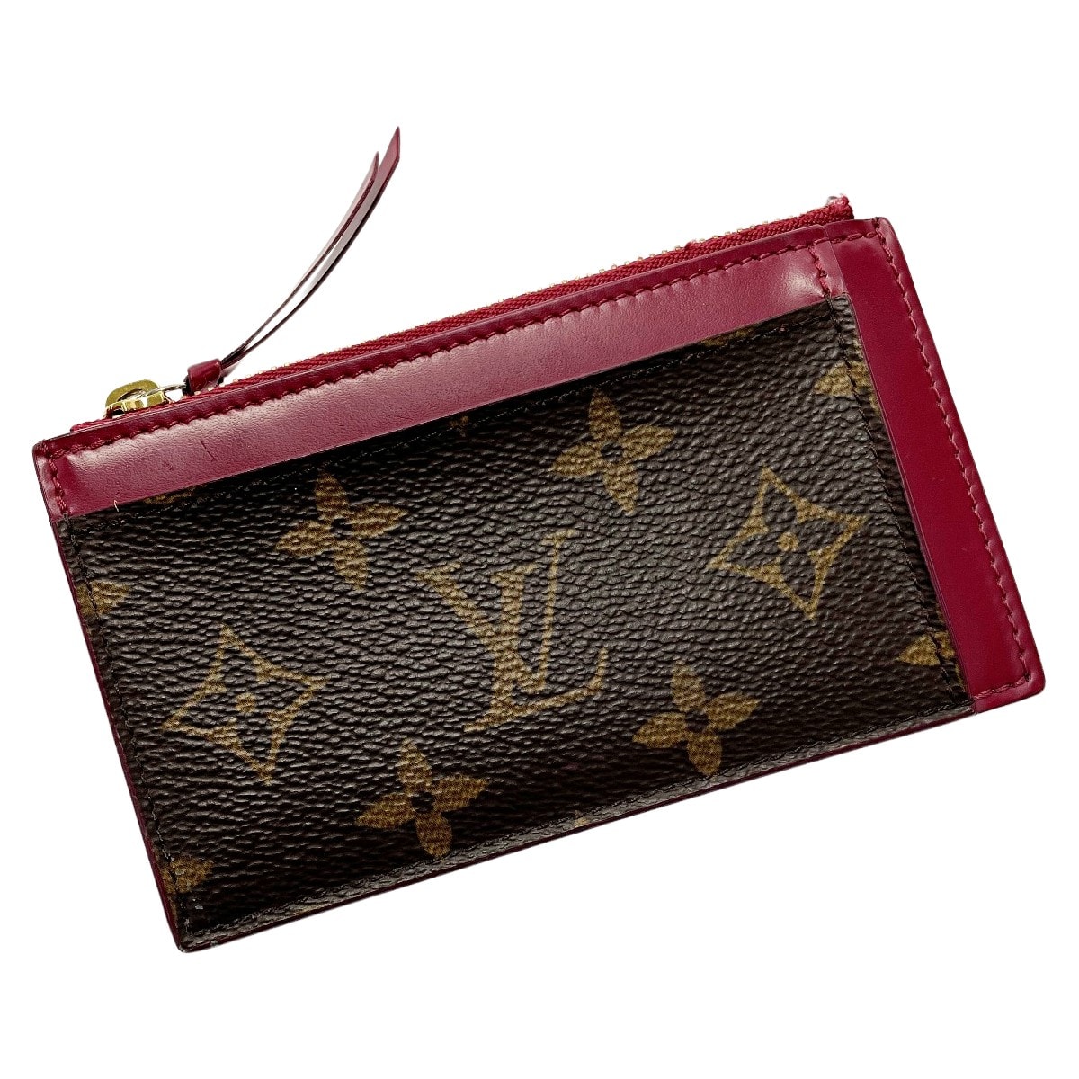 ☆☆LOUIS VUITTON ルイヴィトン ポルトカルト・ジップ コインケース M67889 モノグラム×ピンク レディース ゴールド金具