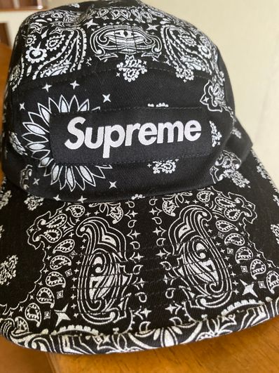 Supreme Bandana Camp Cap "Black"