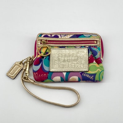 COACH(コーチ) ポピー グラフィック加工 リストレット コインケース マルチカラー