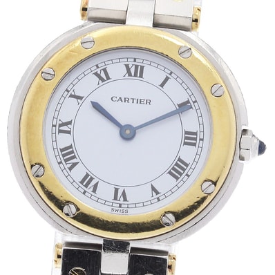 カルティエ サントスラウンドSM 84038288 レディース 【中古】