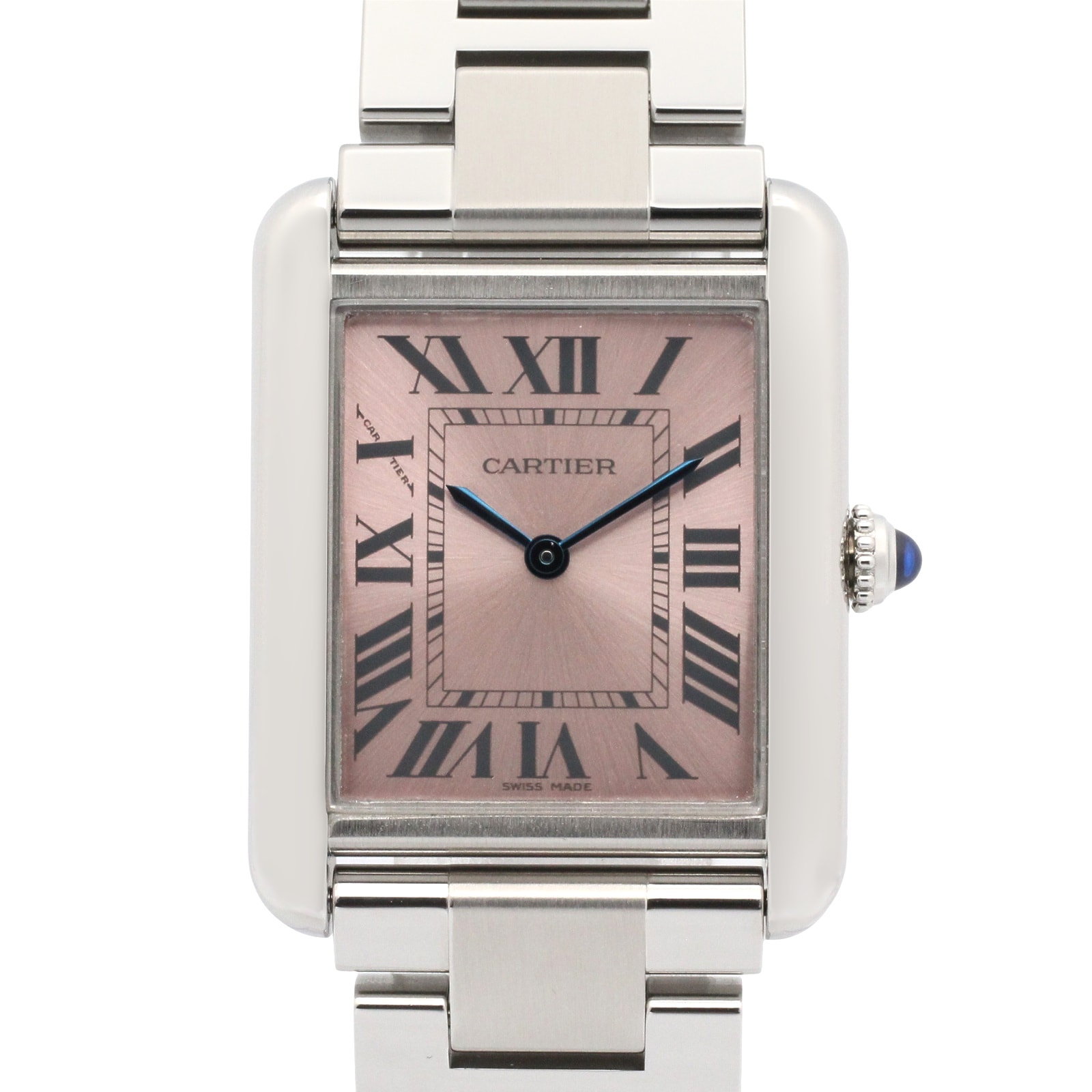 カルティエ CARTIER タンク・ソロ SM 腕時計 時計 ステンレススチール レディース ピンク系 W5200000 【中古】