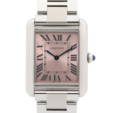 カルティエ CARTIER タンク・ソロ SM 腕時計 時計 ステンレススチール レディース ピンク系 W5200000 【中古】