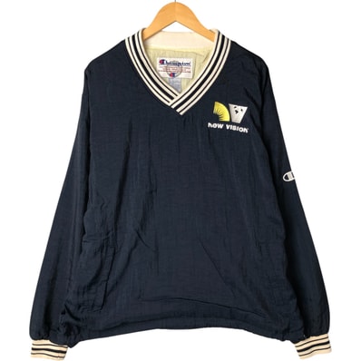 古着 90年代 チャンピオン Champion Vネック ナイロンプルオーバー メンズL相当 ヴィンテージ/eaa576815