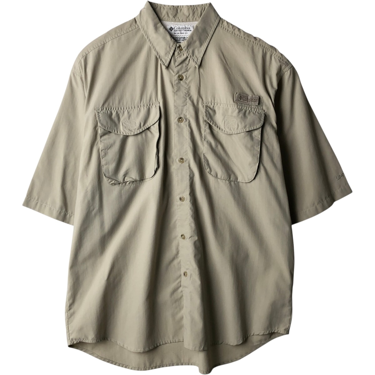 古着 00年代 コロンビア Columbia PFG 隠しボタンダウン 半袖 フィッシングシャツ メンズM相当/eaa634622