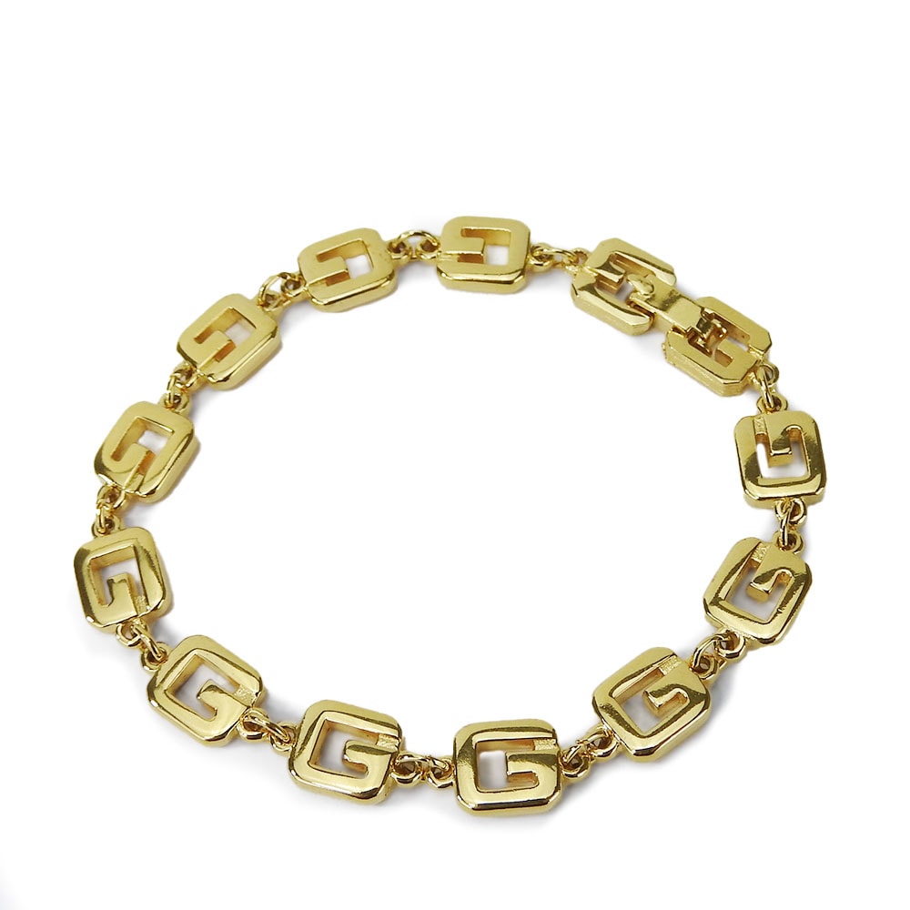 【中古】 ジバンシー ブレスレット メタル ゴールド ゴールド Gモチーフ メッキ 小物 レディース 女性 Givenchy
