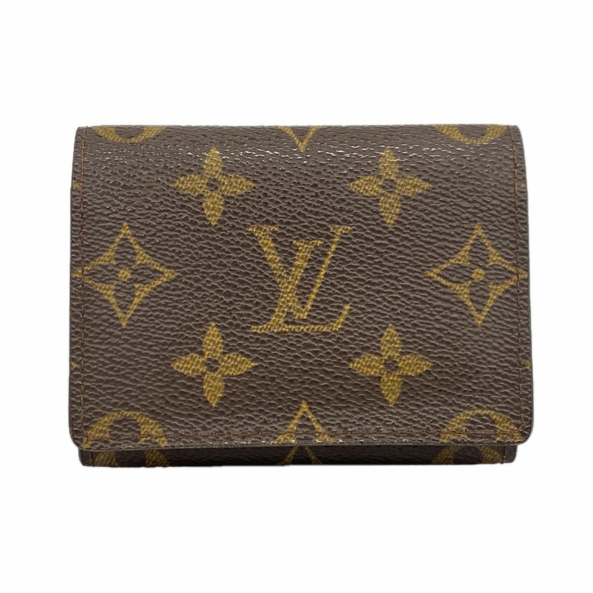【6da0236-k】ルイヴィトン 名刺入れ モノグラム アンヴェロップカルトドゥヴィジット M62920 ブラウン【中古】メンズ レディース ユニセックス