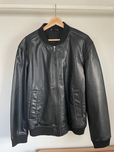 ZARA MA-1 フェイクレザー Lサイズ メンズ