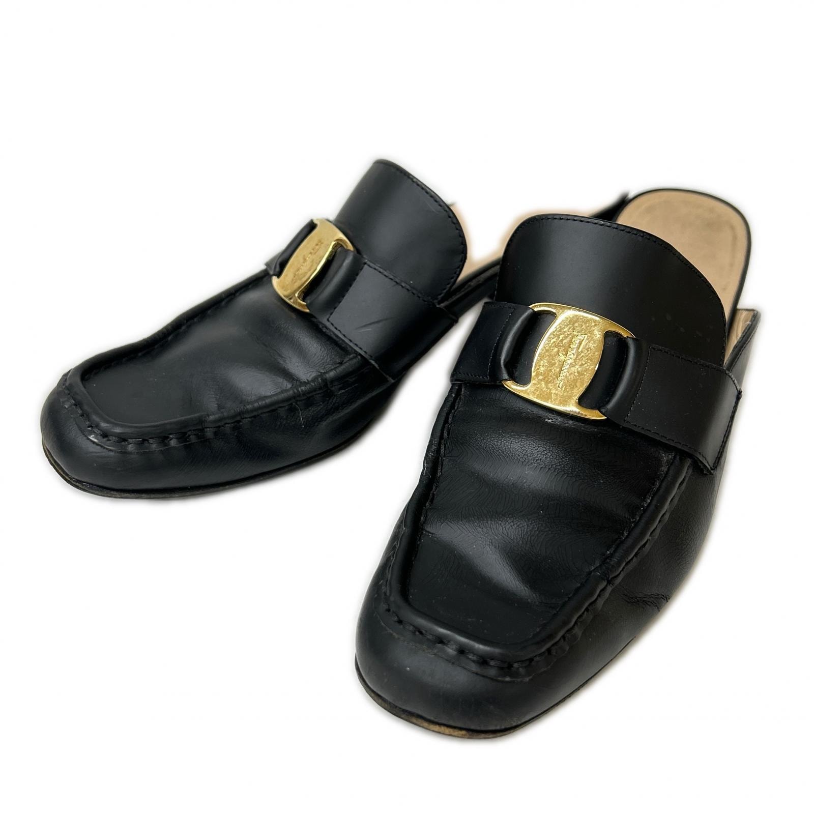 サルバトーレフェラガモ Salvatore Ferragamo BOUTIQUE サルヴァトーレフェラガモブティック 74978 ガンチーニ レザー ミュール 7C