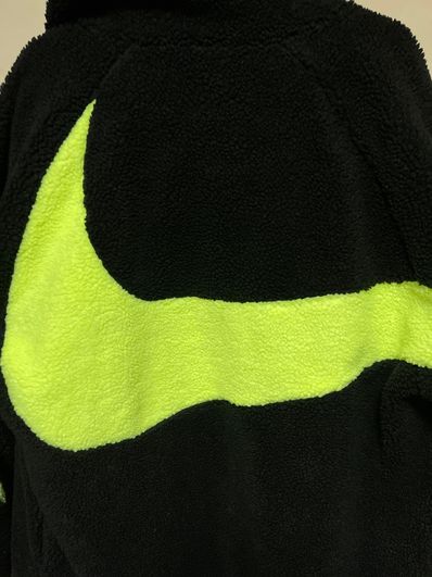 Nike Big Swoosh Reversible Boa Jacket"Black Neon"