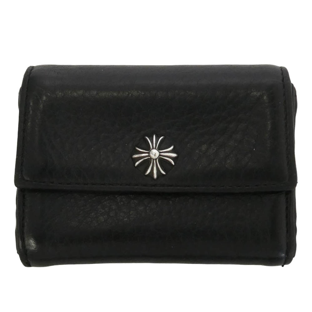CHROME HEARTS クロムハーツ(原本有) UNITED ARROWS ユナイテッドアローズ インボイス付属 30SP/CH WLT TINY 30周年記念 UNITED ARROWS別注 CHプラスボタン タイニーウォレット 財布 ブラック系【中古】