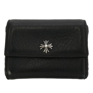 CHROME HEARTS クロムハーツ(原本有) UNITED ARROWS ユナイテッドアローズ インボイス付属 30SP/CH WLT TINY 30周年記念 UNITED ARROWS別注 CHプラスボタン タイニーウォレット 財布 ブラック系【中古】
