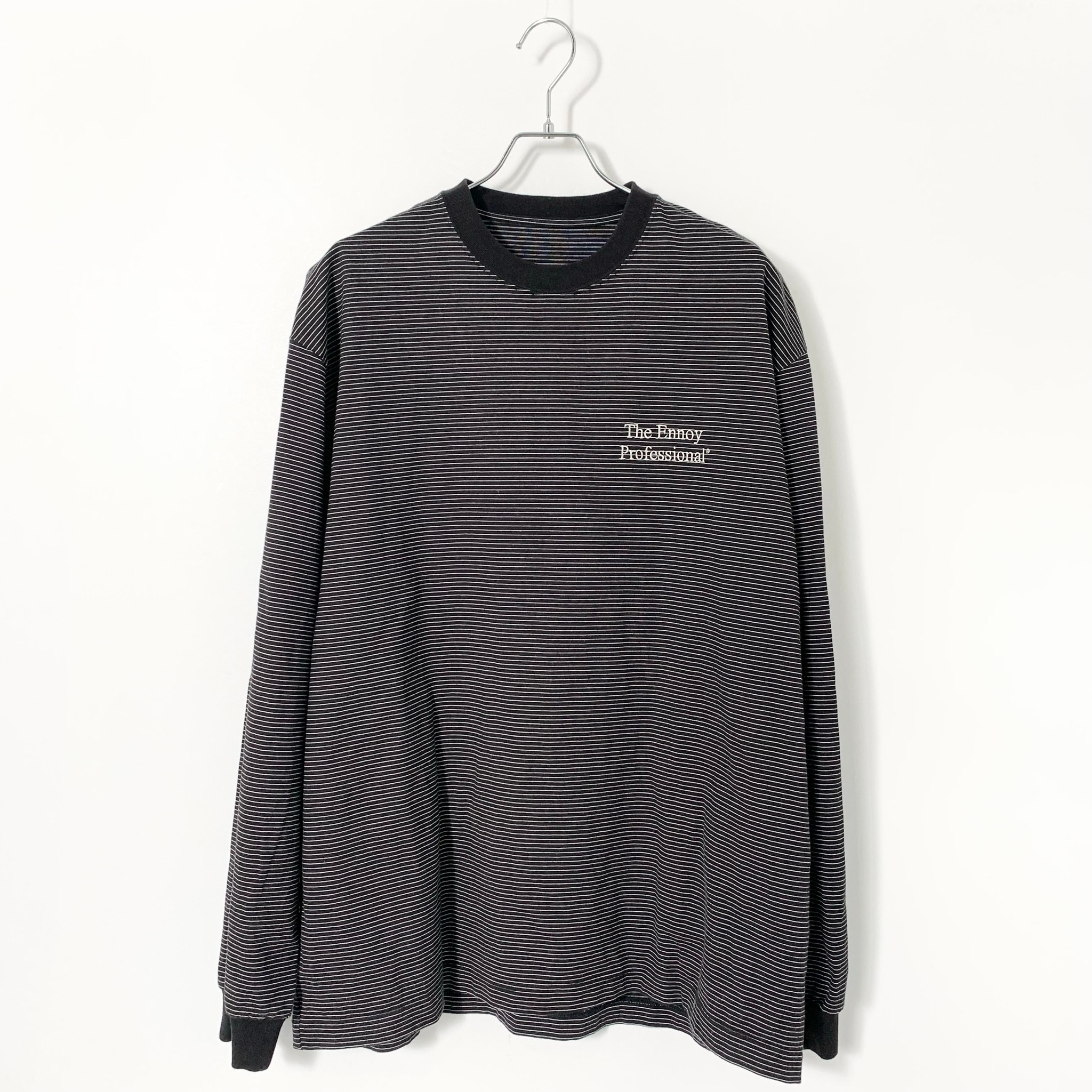ENNOY 23SS L/S Border T-Shirts "Black/White"