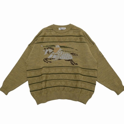 Burberrys バーバリーズ ヴィンテージ ニット サイズ46/10 クルーネック セーター ブランド古着【中古】20260330/RA8627