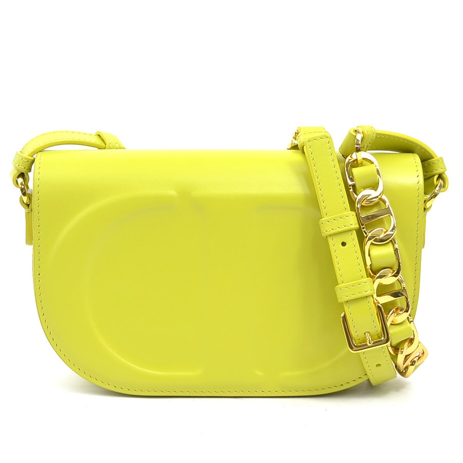 クリスチャンディオール Christian Dior ショルダーバッグ CDシグネチャー レザー イエロー レディース【中古】 90286k