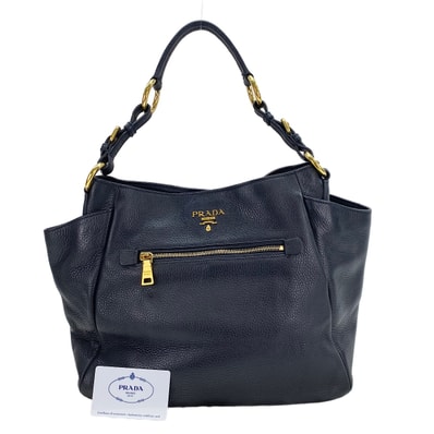 プラダ PRADA レザー ショルダーバッグ【中古】