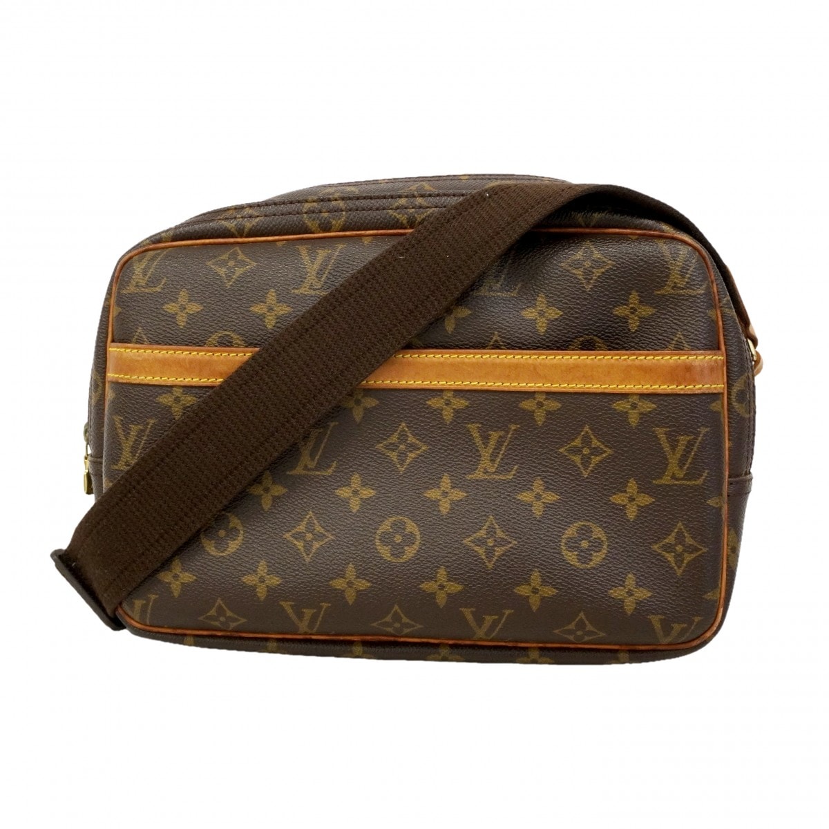 【6db0912】ルイヴィトン ショルダーバッグ モノグラム リポーターPM M45254 ブラウン【中古】レディース