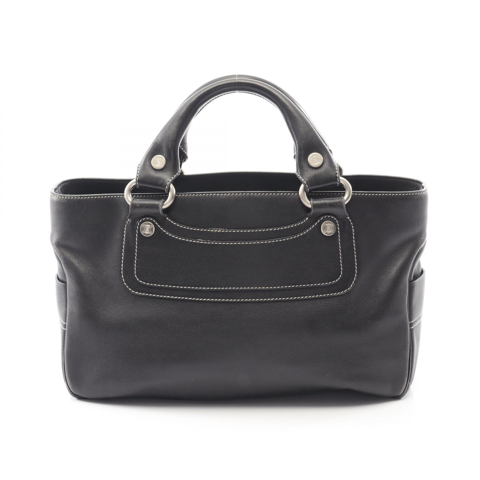 セリーヌ CELINE ブギーバッグ ハンドバッグ バッグ レザー レディース ブラック系 【中古】