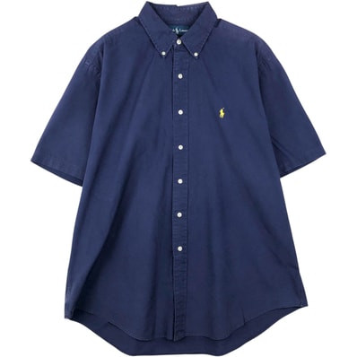 古着 ラルフローレン Ralph Lauren CLASSIC FIT 半袖 ボタンダウンシャツ メンズXL相当/eaa625394