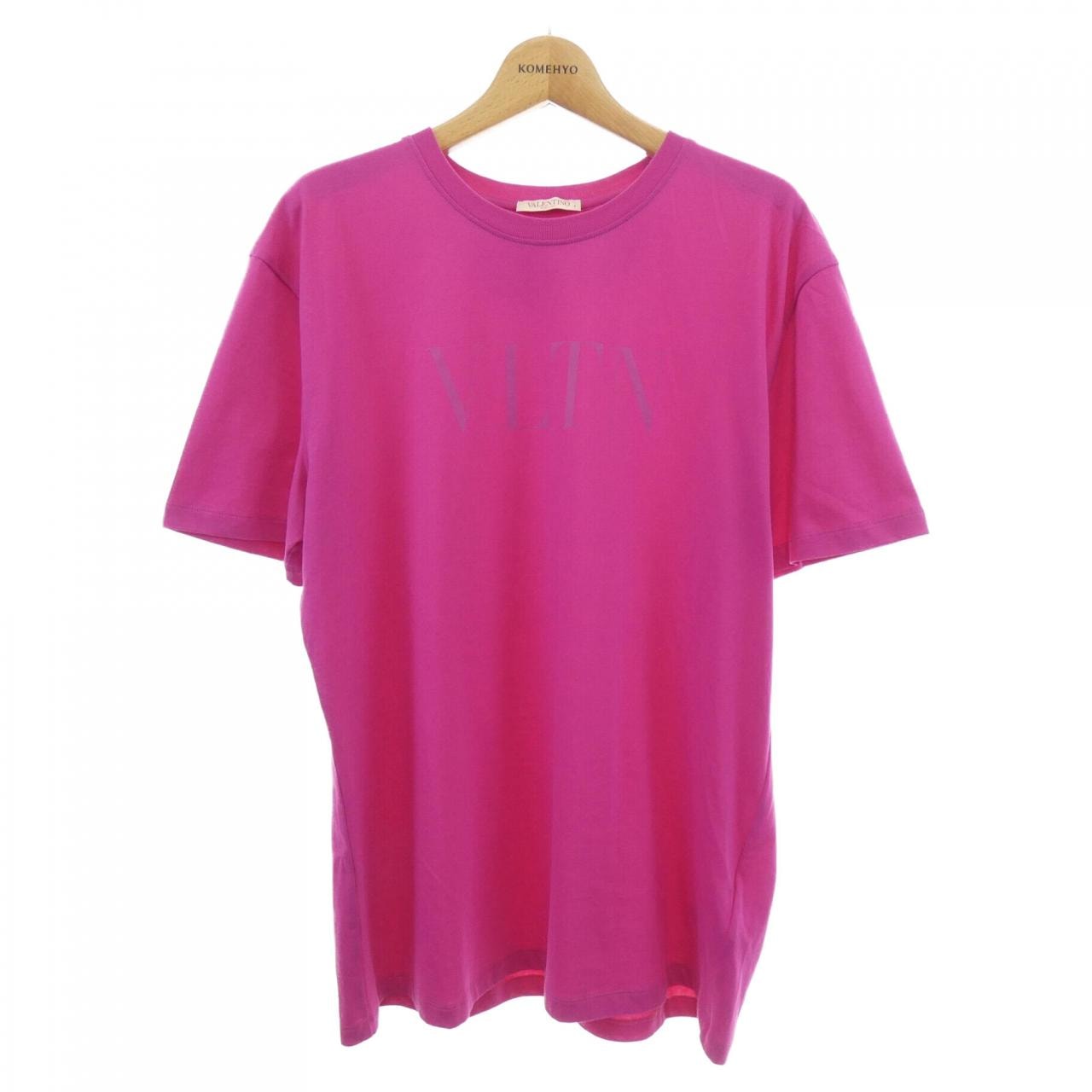 VALENTINO ヴァレンティノ Tシャツ・カットソー S ピンク 【古着】【中古】【送料無料】 中古・古着通販】VALENTINO (ヴァレンティノ) Tシャツ レッド×イエロー