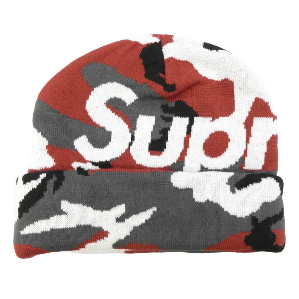 Supreme シュプリーム 25AW Camo Big Logo Beanie カモ ビッグロゴ ビーニー ニット帽 キャップ マルチカラー系【極上美品】【中古】