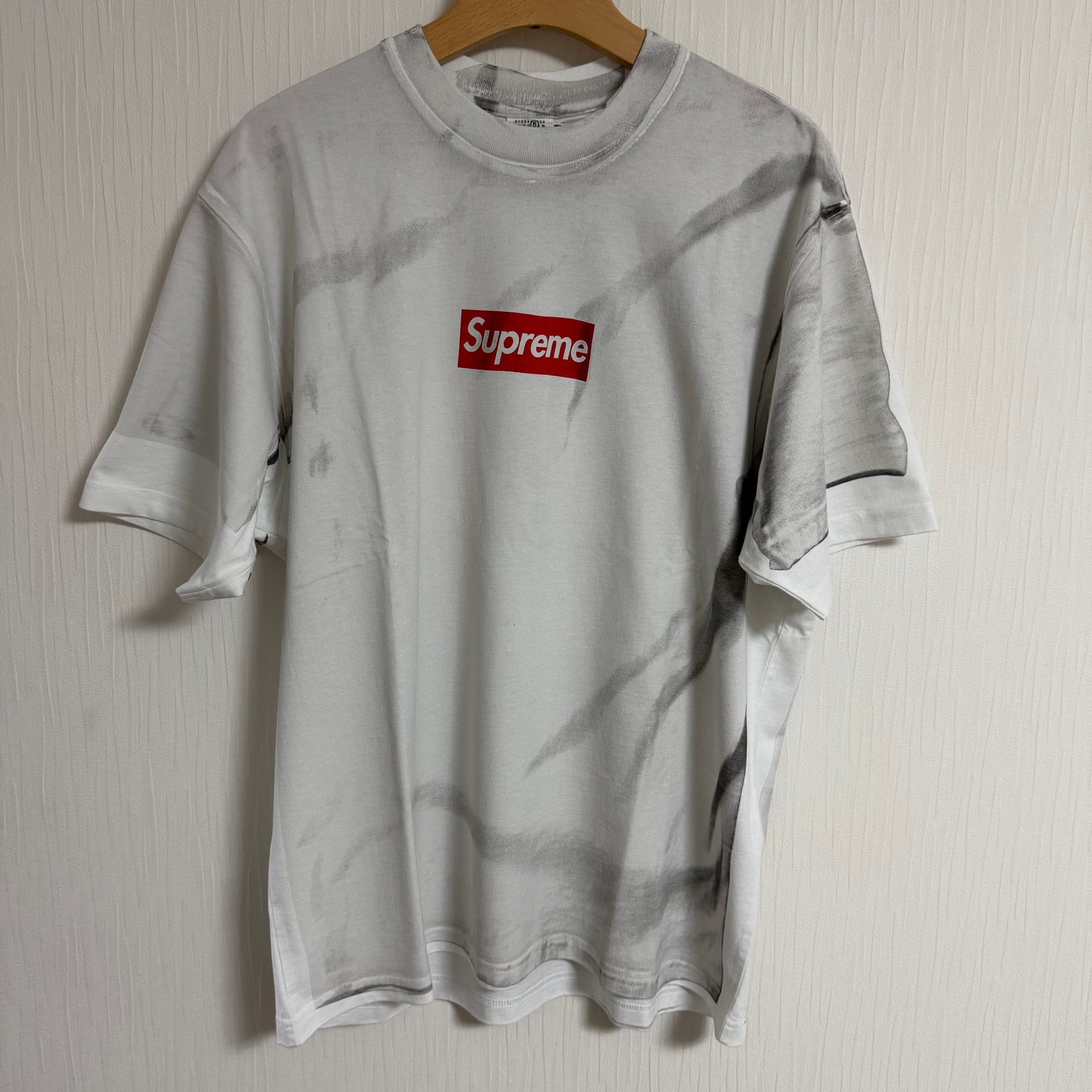 Supreme x MM6 Maison Margiela Box Logo Tee "White"