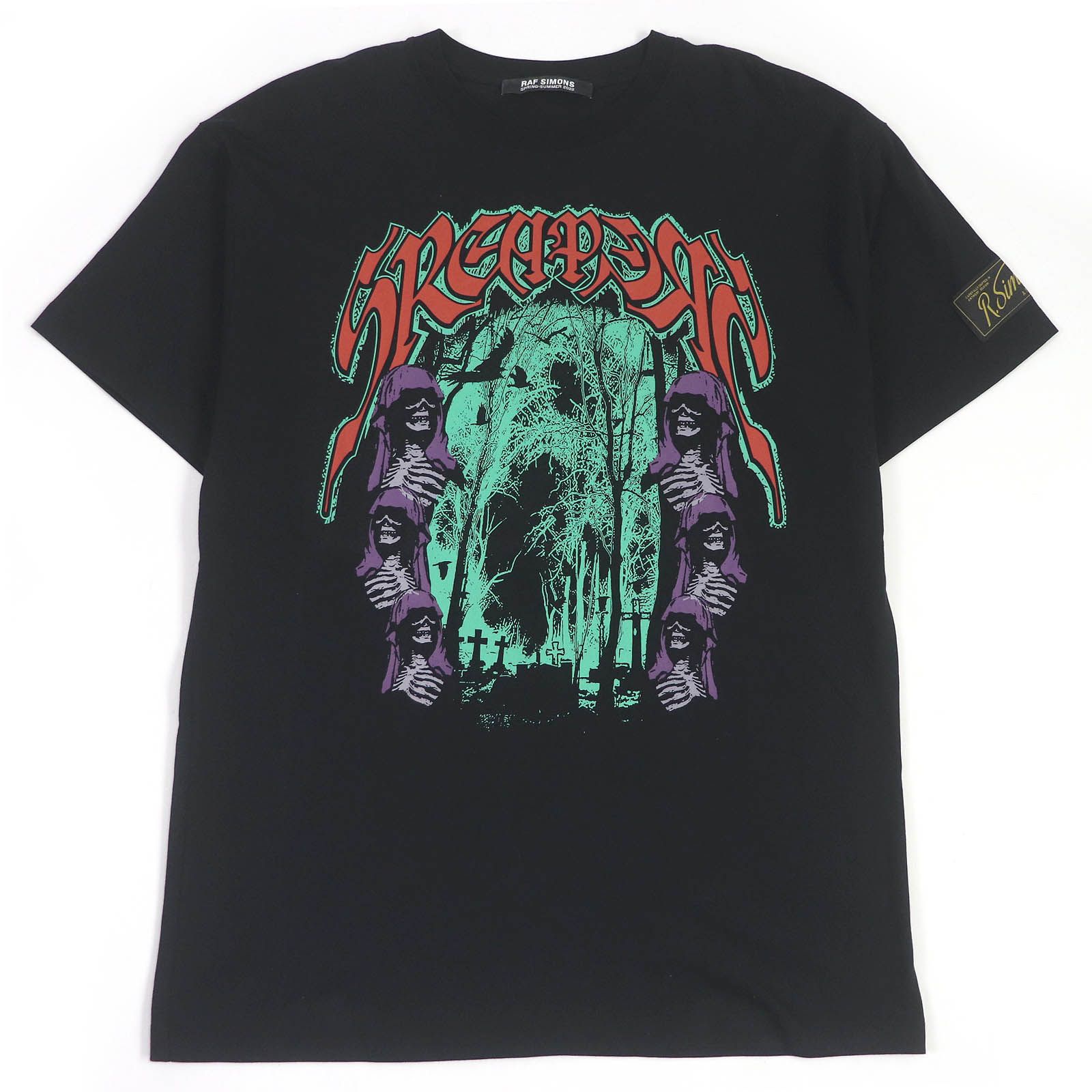 ラフシモンズ Ｔシャツ Big Fit Sreapers ブラック メンズ XS