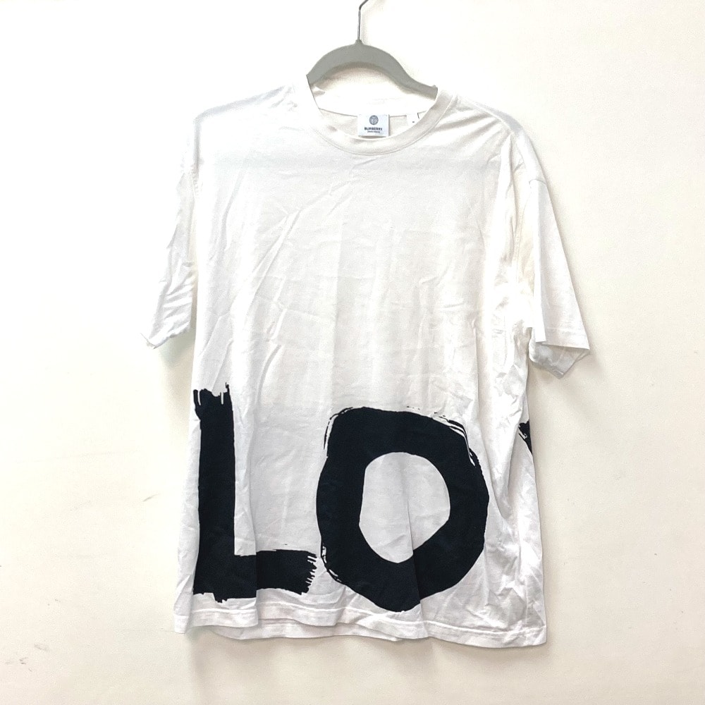 バーバリー BURBERRY LOVE 8037303 トップス アパレル 半袖Tシャツ コットン ホワイト 美品