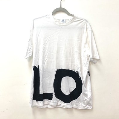 バーバリー BURBERRY LOVE 8037303 トップス アパレル 半袖Tシャツ コットン ホワイト 美品