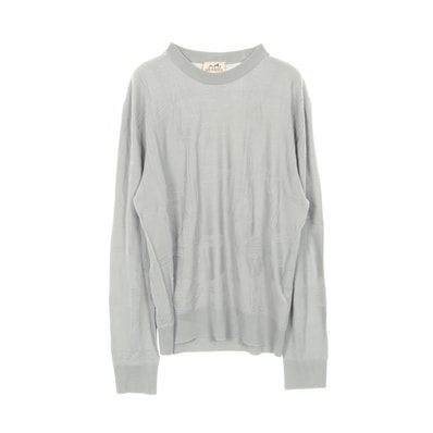 エルメス HERMES ジュ ドゥ ポワン アルネ ニット 衣料品 トップス ウール メンズ グレー系 【中古】