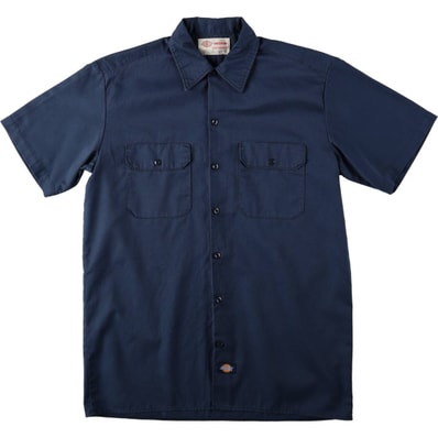古着 ディッキーズ Dickies 半袖 ワークシャツ ボックスシャツ メンズM相当/eaa665194