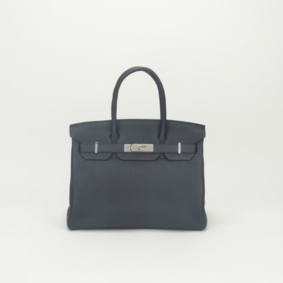 エルメス HERMES バーキン30 バッグ トートバッグ トゴ ブルーインディゴ Bleu Indigo ネイビー Navy 紺 シルバー金具 ハンドバッグ