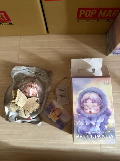POP MART SKULLPANDA L'impressionnisme Series Plush Doll Teakwood