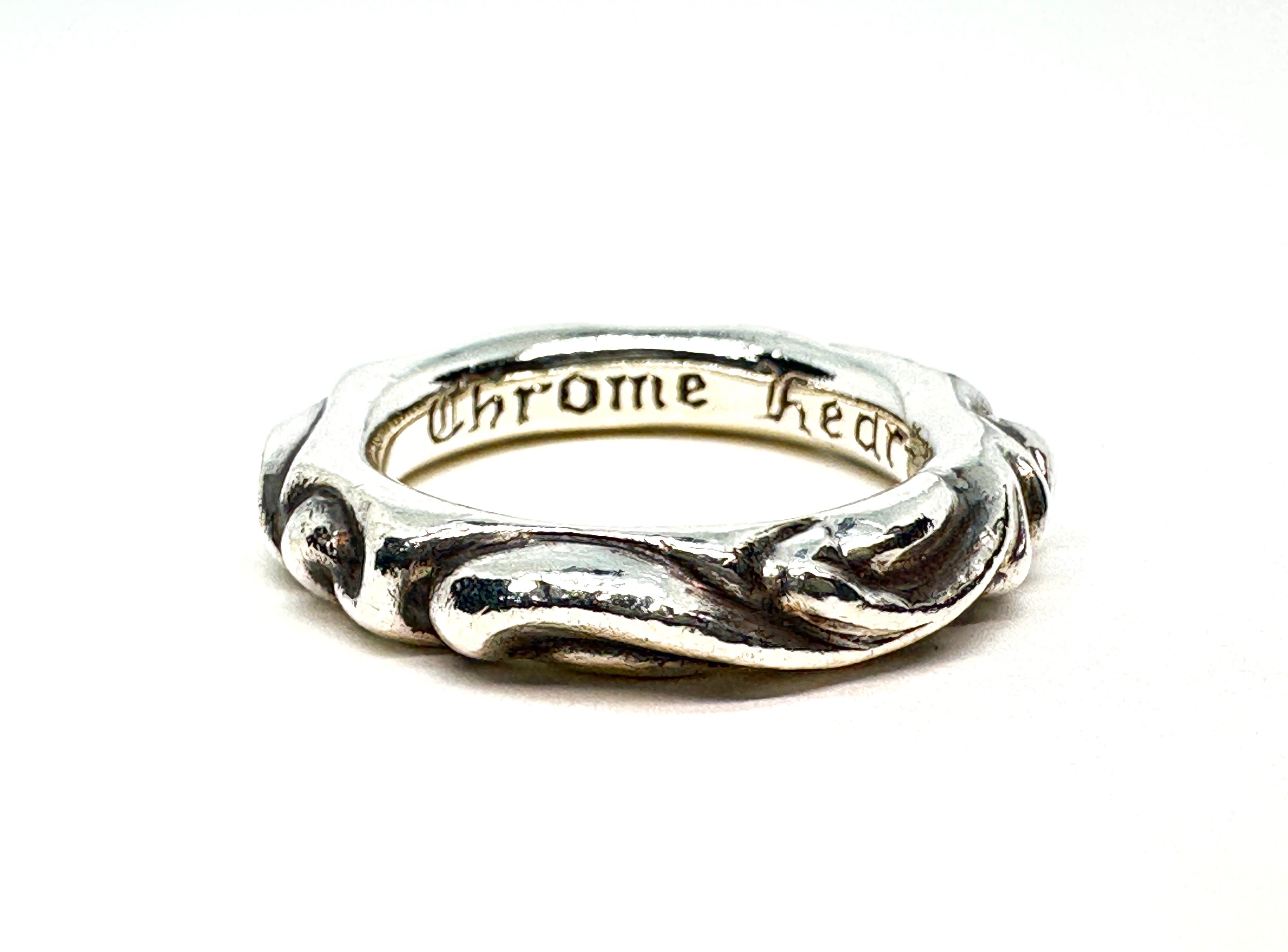 Chrome Hearts Scroll Band Ring "Silver"
