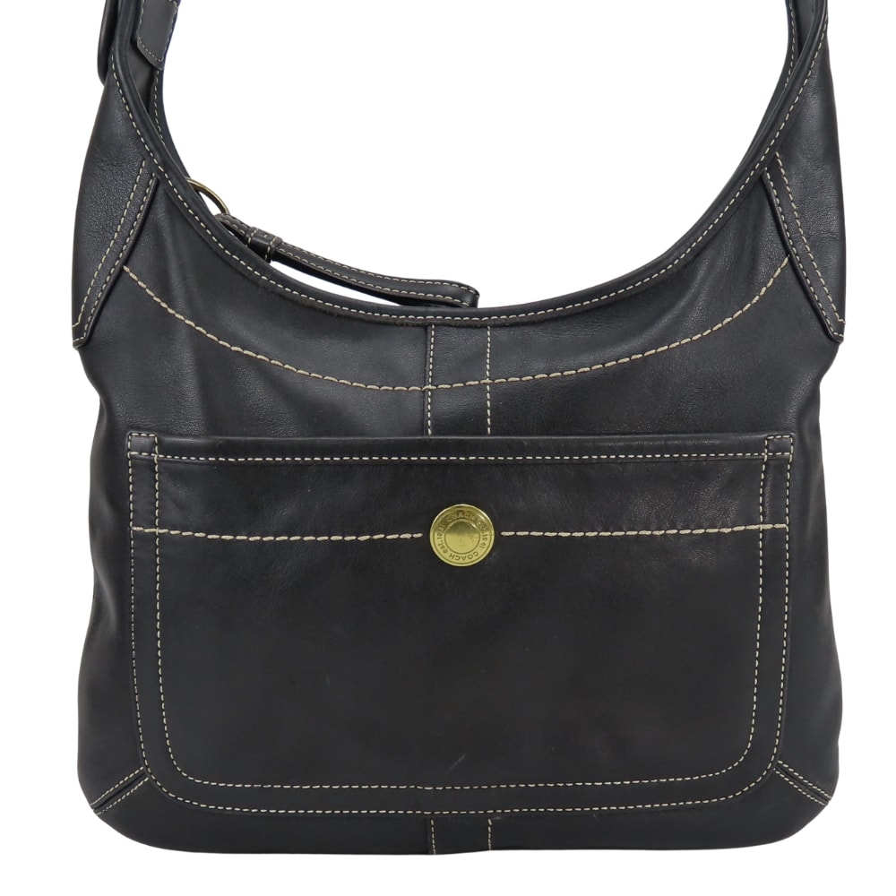【中古】 コーチ ショルダーバッグ 10746 レザー ブラック 肩掛け シンプル レディース 女性 COACH