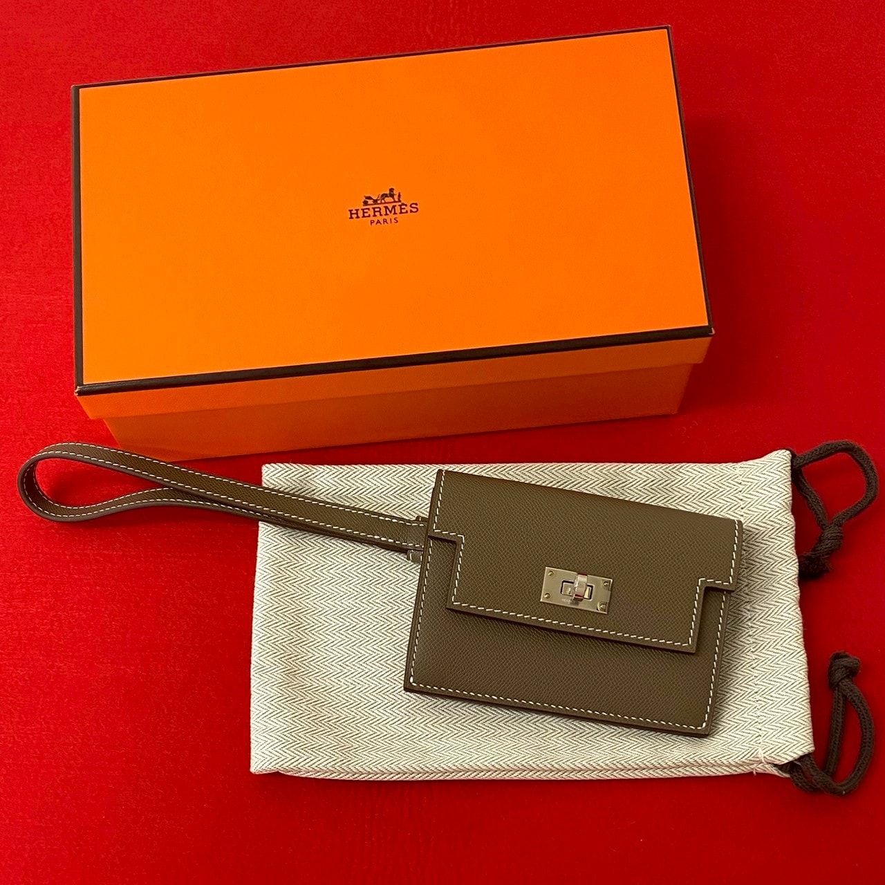 HERMES エルメス ケリーポケット スリム ウォレット レザー コインケース ブラウン
 36351