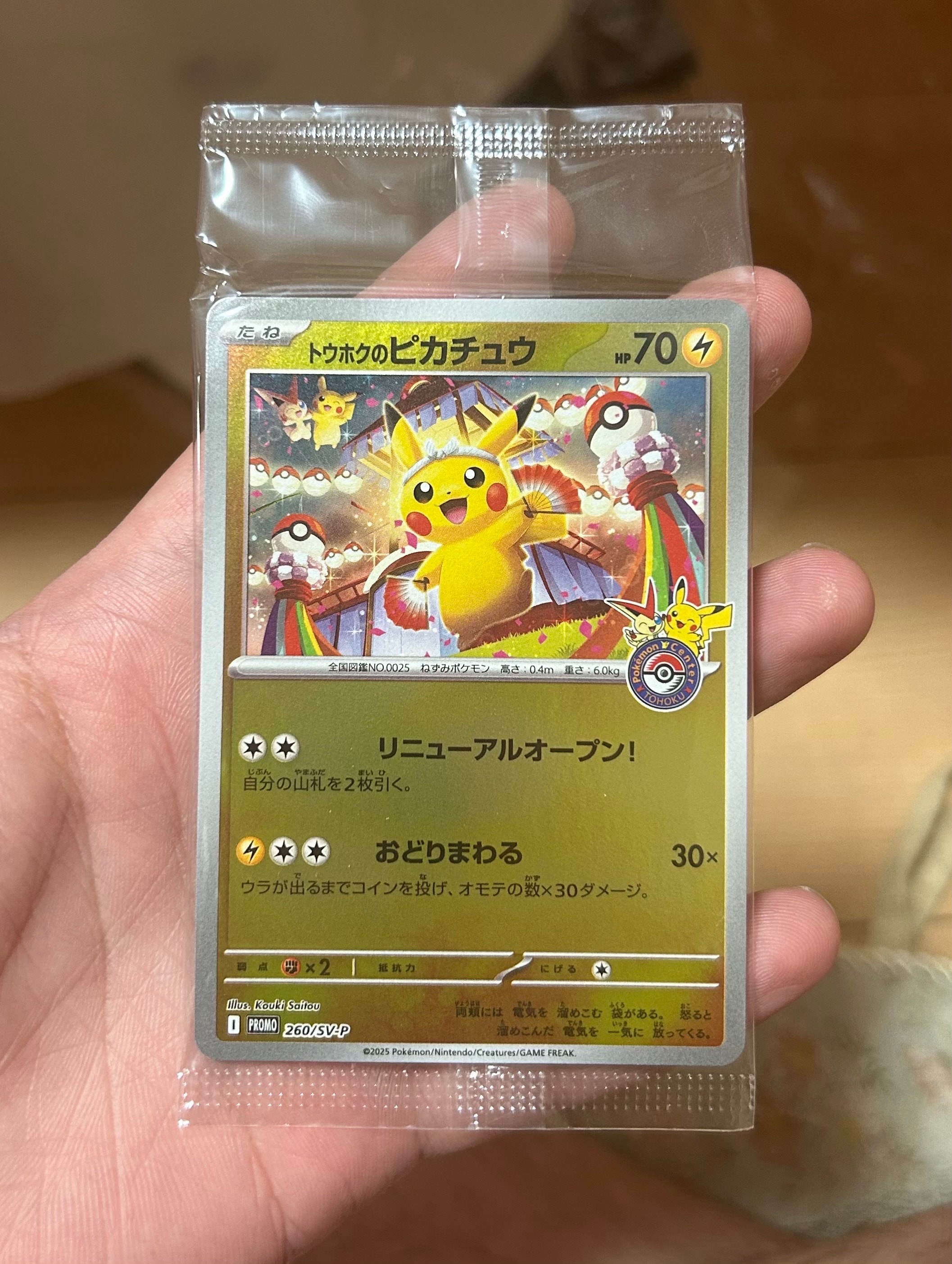 トウホクのピカチュウ P [SV-P 260](スペシャルBOX「ポケモンセンタートウホク」)