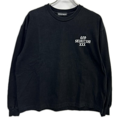 ゴッドセレクショントリプルエックス ロゴプリント 長袖Tシャツ