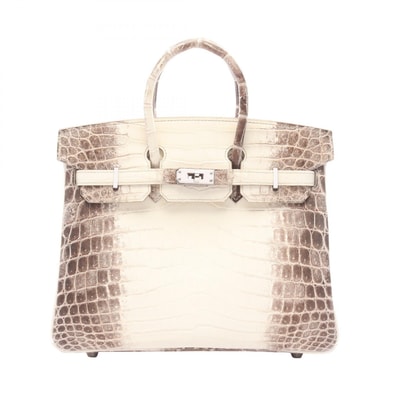 エルメス HERMES バーキン25 ヒマラヤ ハンドバッグ バッグ エキゾチックレザー ニロティカスマット ニロティカスマット ホワイト C刻印(2018年製造) レディース ホワイト系 【中古】