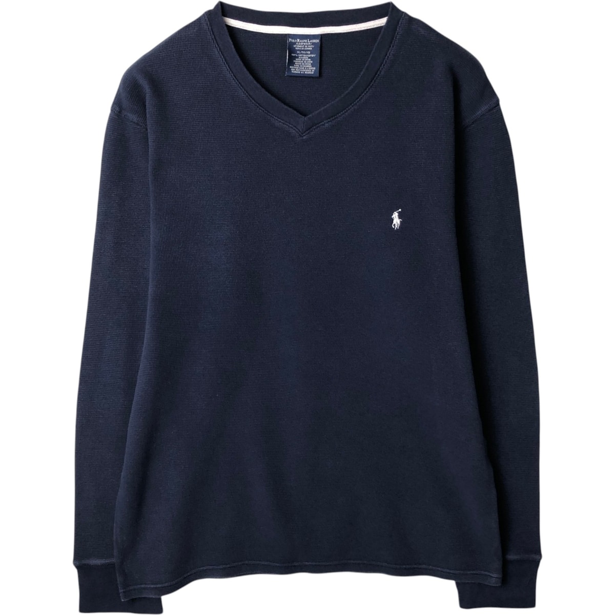 古着 ラルフローレン Ralph Lauren POLO RALPH LAUREN SLEEPWEAR Vネック サーマルロンT ワッフル メンズXL相当/eaa632181