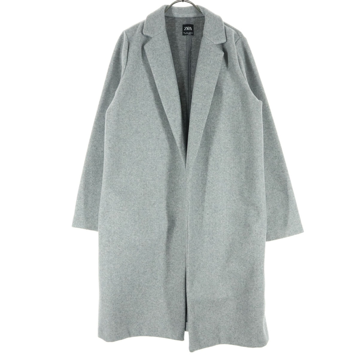 美品 ZARA ザラ 長袖 ロングコート L グレー