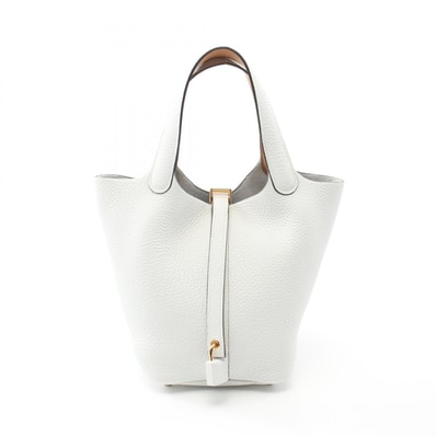 エルメス HERMES ピコタンロックPM エクラ ハンドバッグ バッグ レザー トリヨンクレマンス トリヨンクレマンス ニューホワイト K刻印(2025年製造) レディース ホワイト系 ニューホワイト セサミ 【中古】