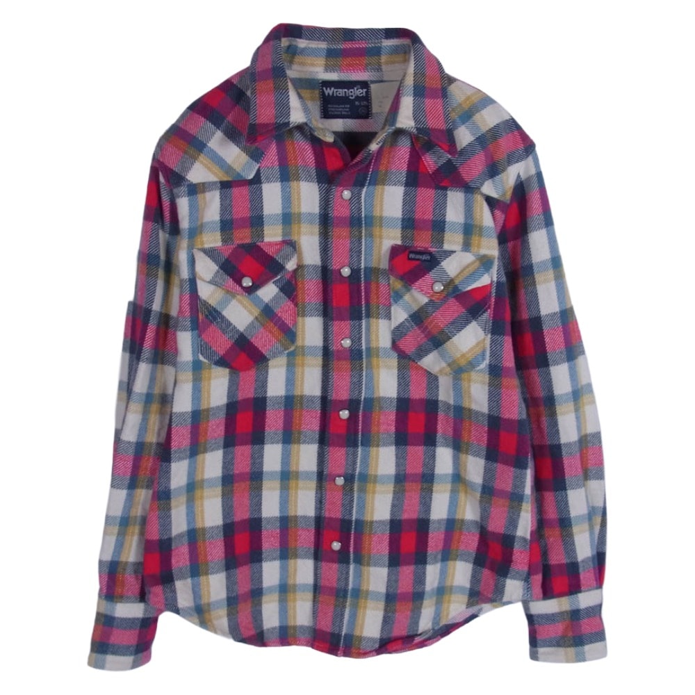 N.HOOLYWOOD エヌハリウッド 長袖シャツ S9093 ×Wrangler ラングラー ヘビーフランネル ウエスタン 長袖 シャツ レッド系 36【中古】