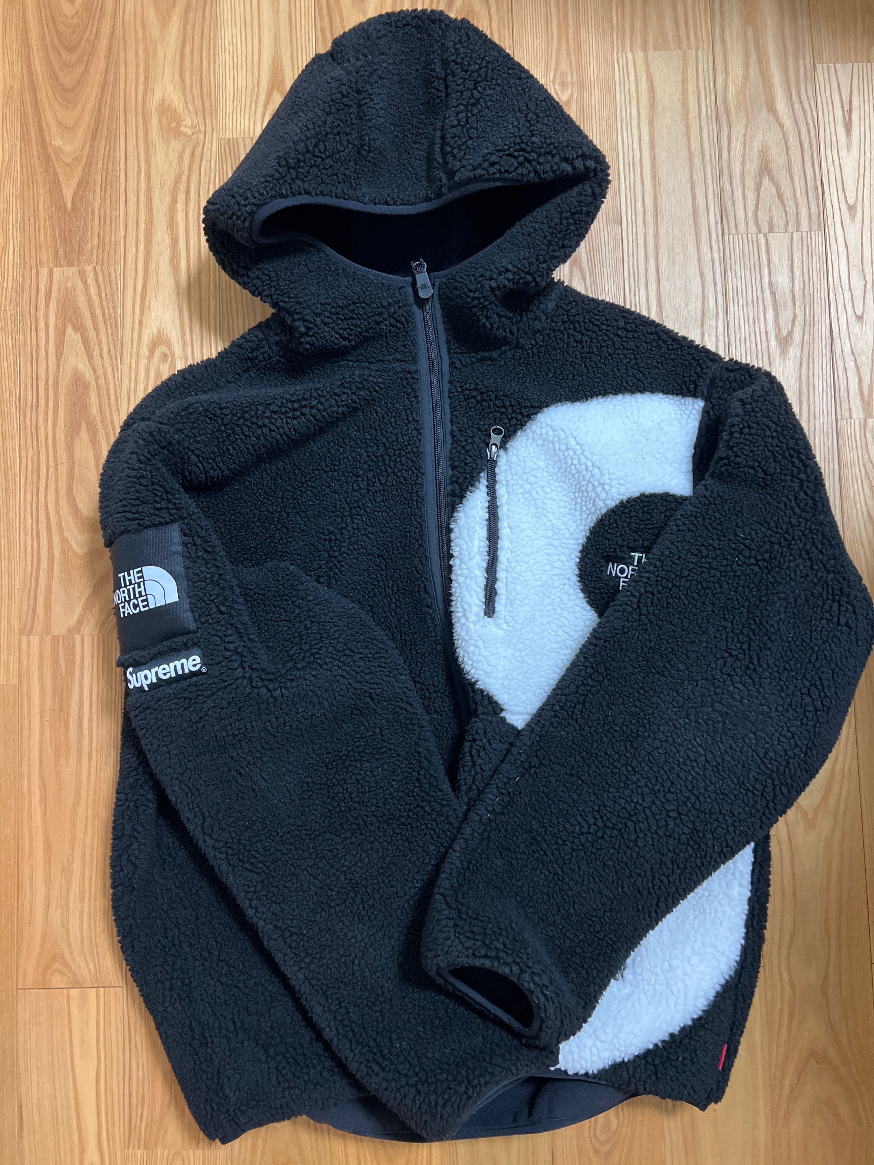 Supreme x The North Face S Logo Hooded Fleece Jacket "Black"
